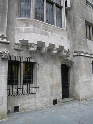 limestone corbels and windows