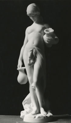 stone sculpture of woman
